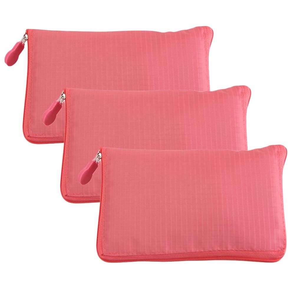 Watermelon Red - 3 Pieces Reusable Grocery Bags Portable Boutique Shopping Bags Supermarket Foldable Tote Bags
