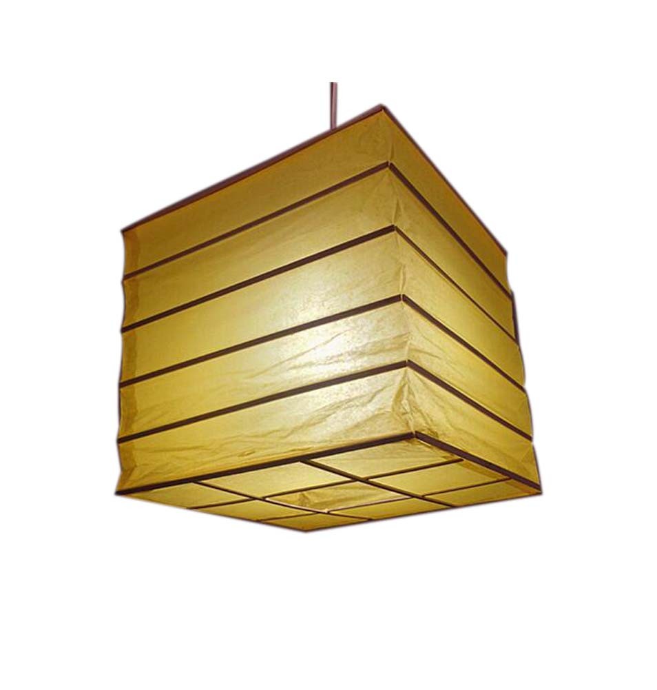 [Yellow] Square Chinese/Japanese Style Hanging lantern Decorative Paper Lantern