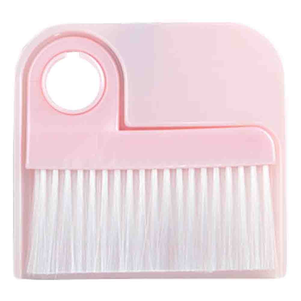 2 PCS Dustpan Broom Suit Car Duster Brush Cleaning Brush(Pink)