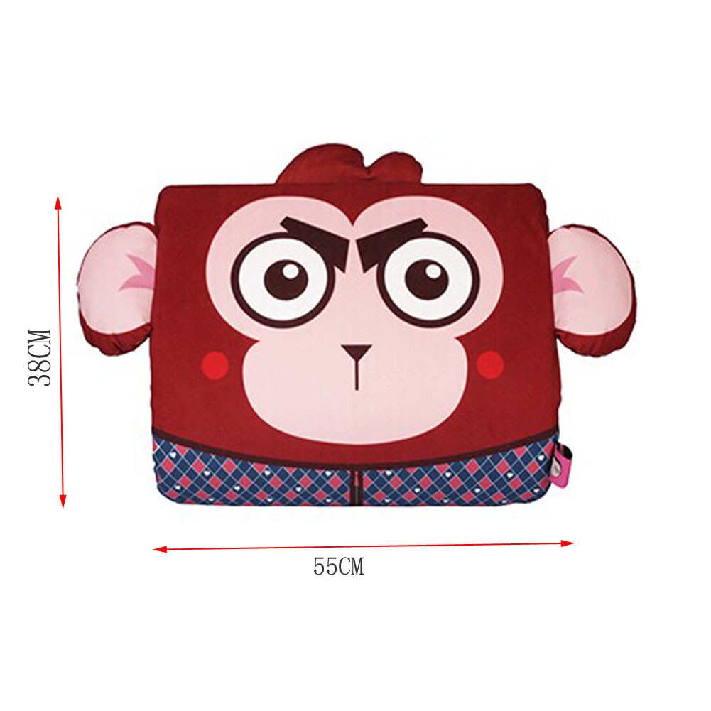Cartoon Monkey Breathable Lumbar Support/Back Cushion Memory Foam, Mahogany