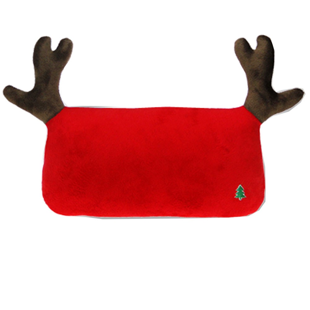 Simple Design Car Headrest/Car Neck Pillow ,(Lovely Elk) RED