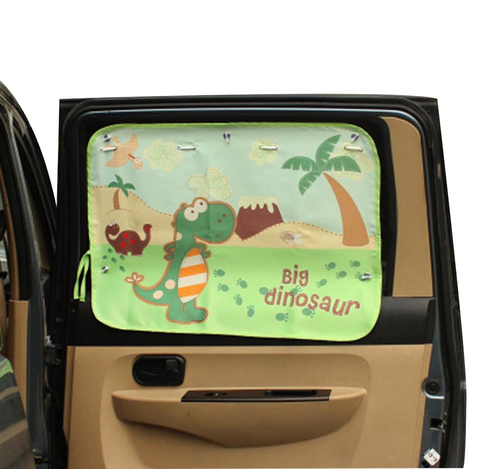 Dinosaur Cartoon Car Curtain Sunshade Drape Visor Car Window Curtain
