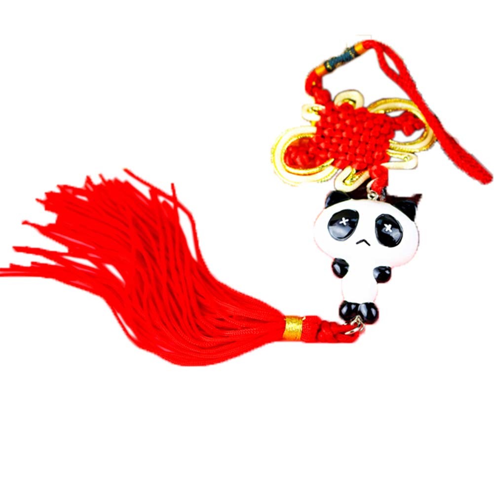 Creative Decoration Chinese Knot Tassel Panda Shaped Hang Decor for Car, G