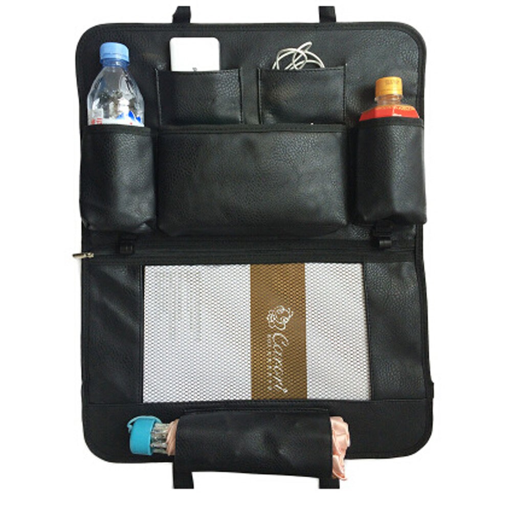 High-quality Car Seat Back Organizer Leatherware Storage Bag,BLACK B