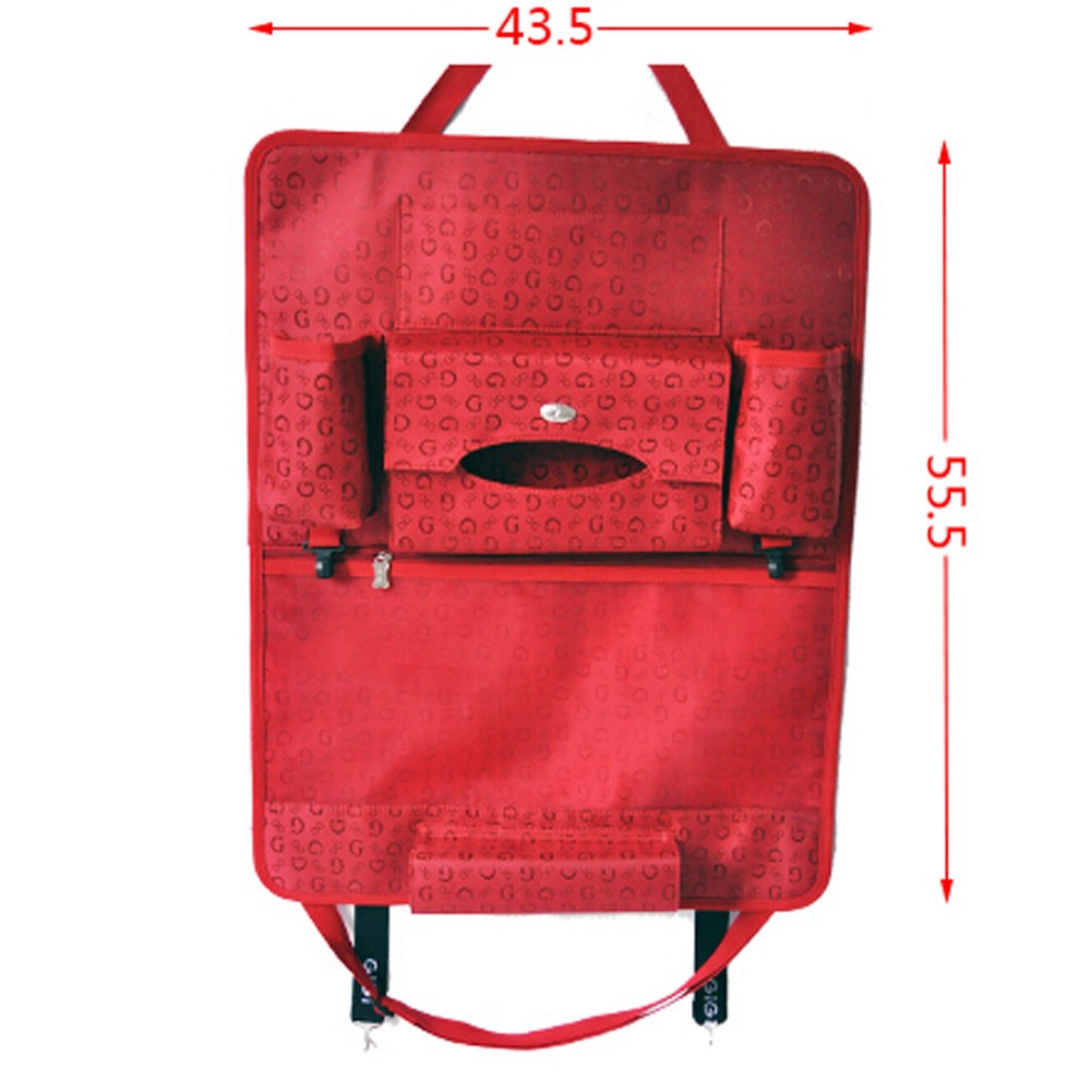 Auto Supplies Car Seat Back Organizer Multi-function Storage Bag,RED