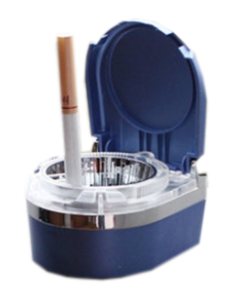Portable Stainless Auto Car Cigarette Ashtray LED Cigarette Ashtray Blue