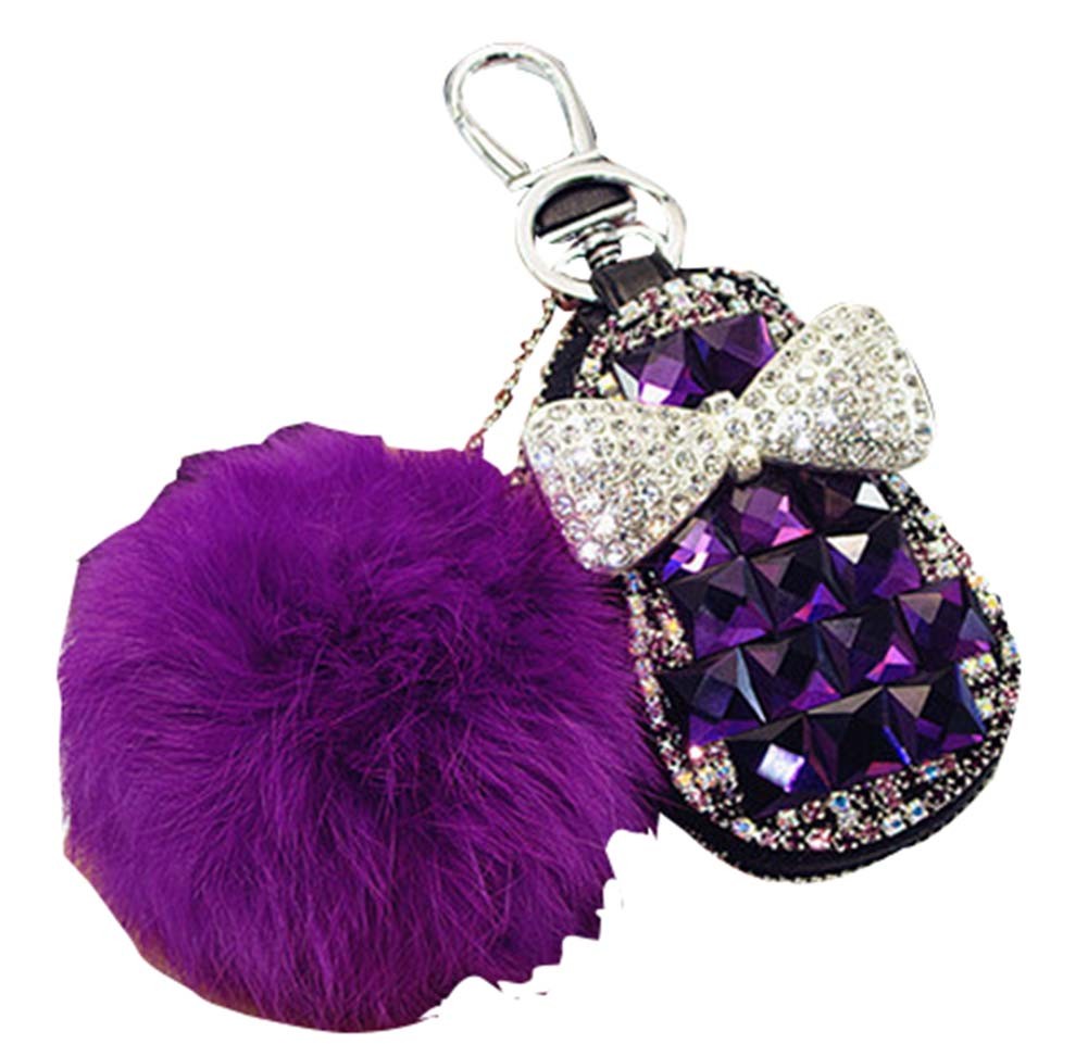 Keychain Auto Parts Car Accessories Key Covers Lovely Fur Ball Car Key Case