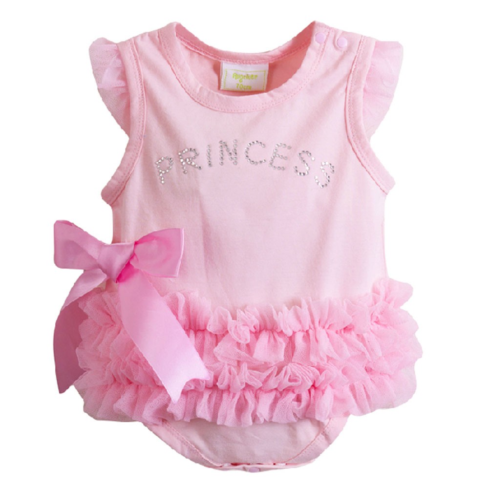 Little Princess Baby Girl Bodysuit Infant Onesies Toddler One-piece Romper PINK