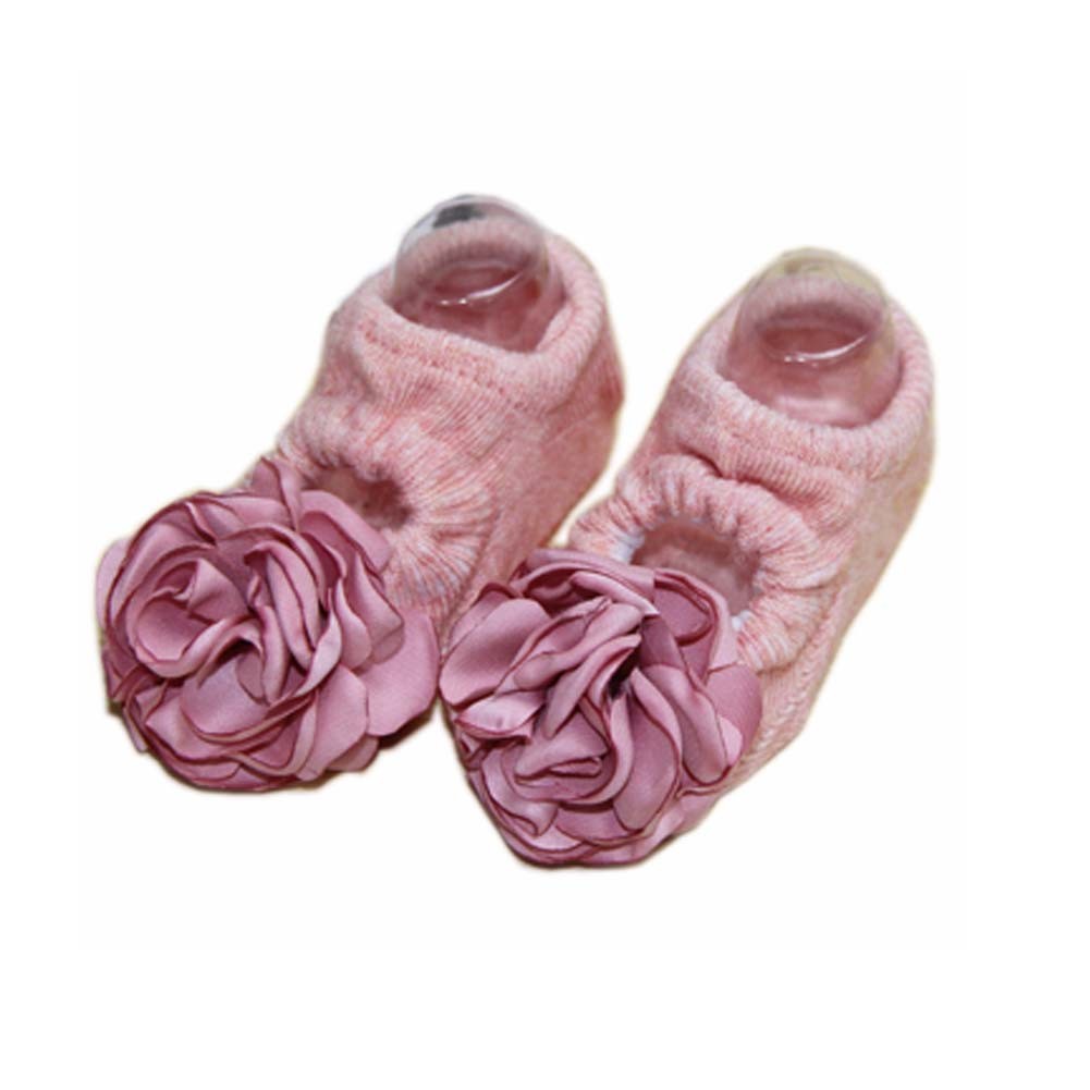 2 Pairs Baby Girl Socks Anti-slip Foot Socks for 6 - 18 Months Infants/ Toddlers