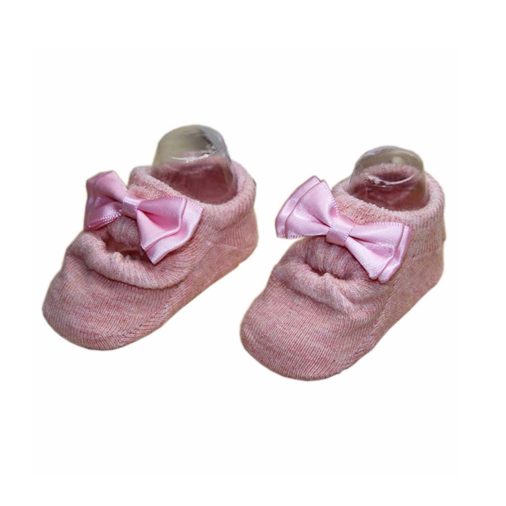 2 Pairs Beautiful Bowknot Baby Socks for Baby Girls, Pink[B]