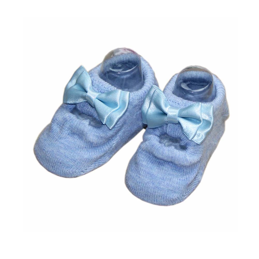 2 Pairs Cotton Baby Socks Baby Girls Socks for 6-18 Month, Blue[B]