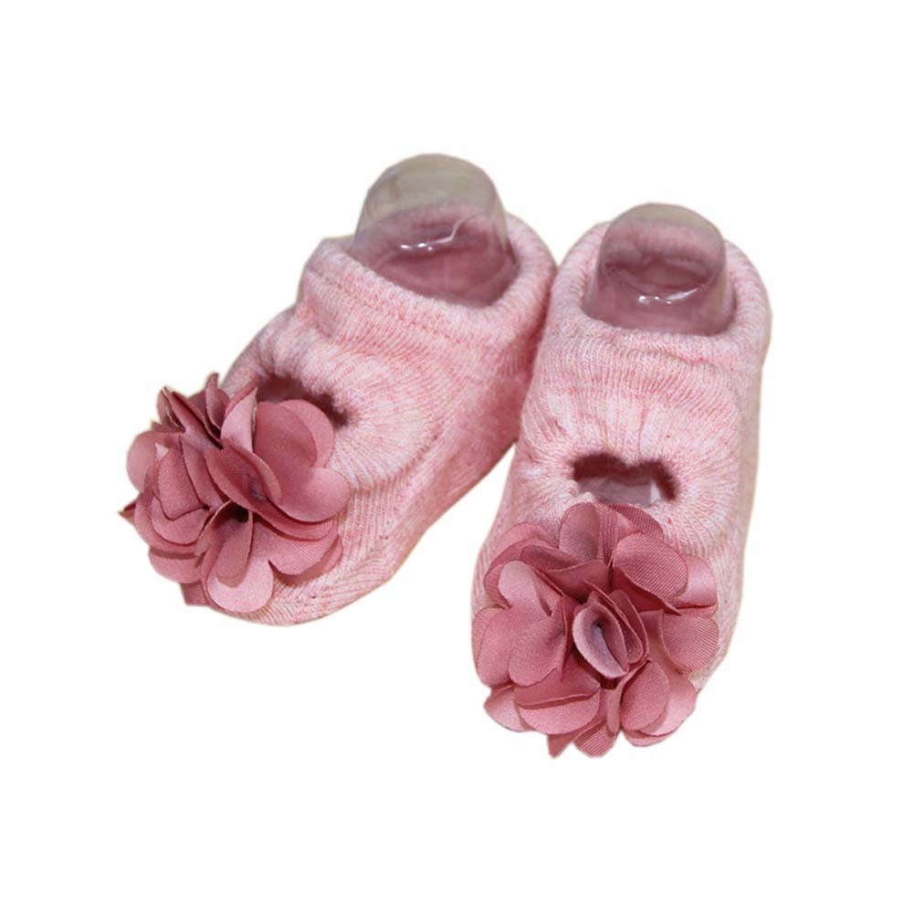 2 Packs Breathable Cotton Socks Low Cut Socks for Baby Girls, Pink[E]