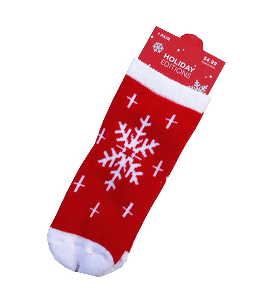 Set of 4 Christmas Theme Baby Socks Lovely Snow Cotton Winter Baby Socks S