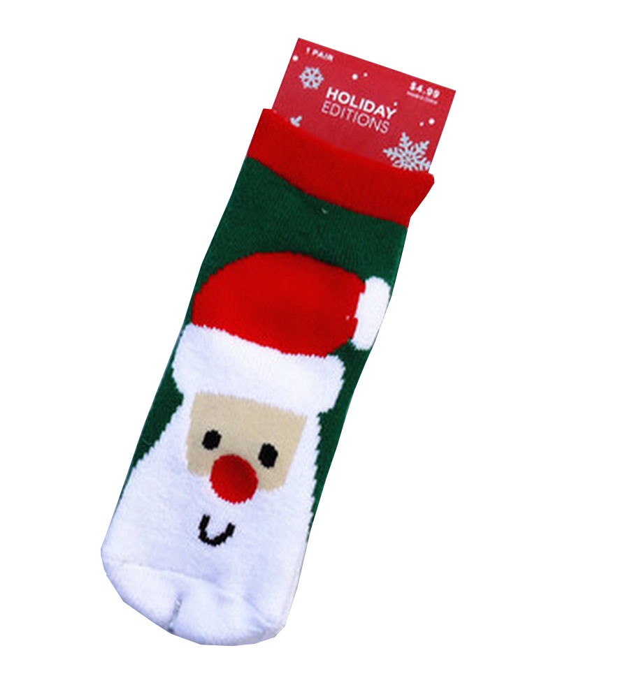 Set of 4 Christmas Theme Baby Socks Lovely Santa Claus Cotton Winter Baby Socks