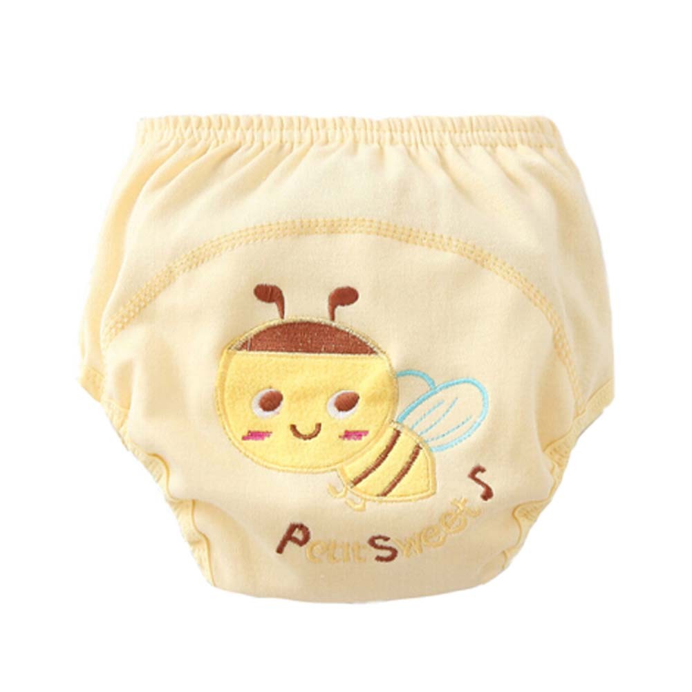 2 PCS Lovely Cartoon Baby Diapers with Bee Pattern M Size Pants
