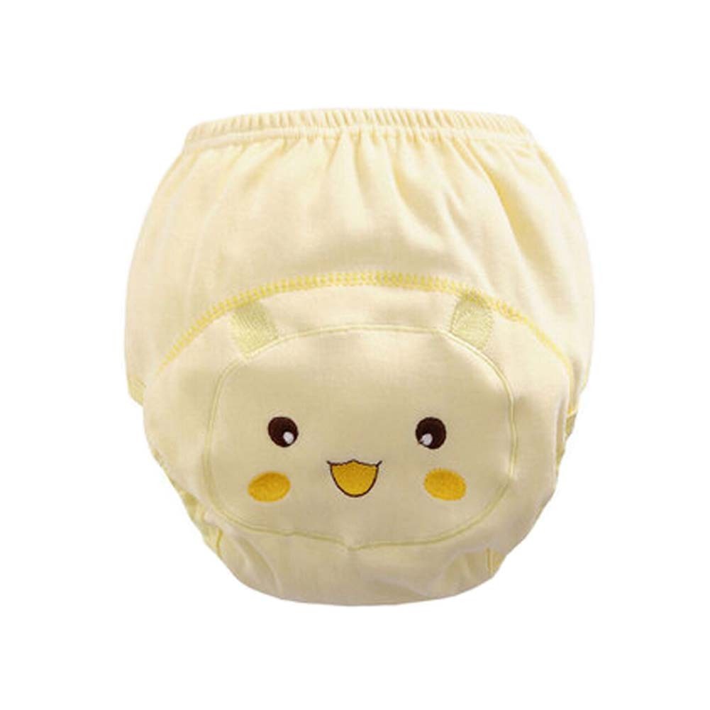 Set of 2 Newborn Baby Diapers Medium Size Yellow Smile Face Pattern
