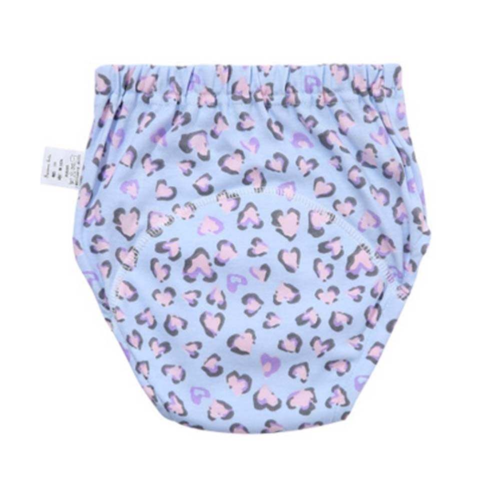 2 PCS Leakproof Baby Training Pants with Leopard Pattern Diapers PURPLE
