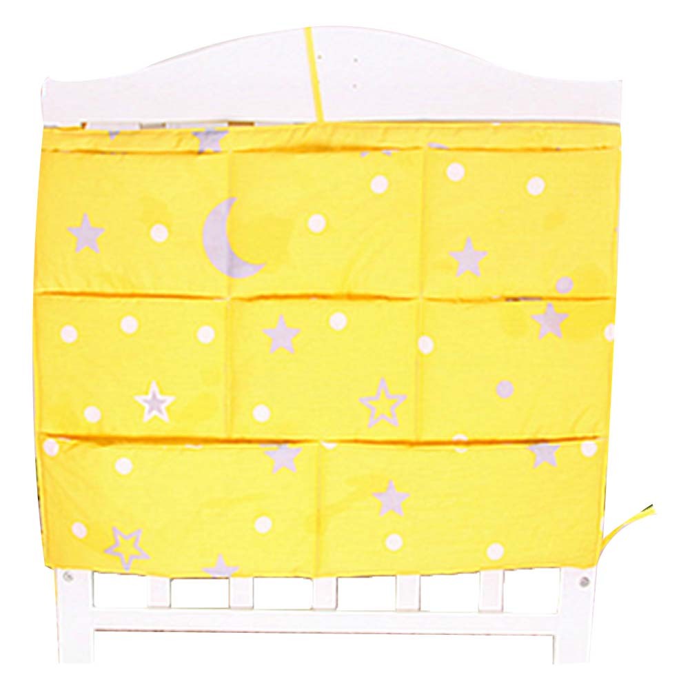 Star Pattern Baby Bedside Bag Multilayer Pouch Diaper Bag Storage Bag