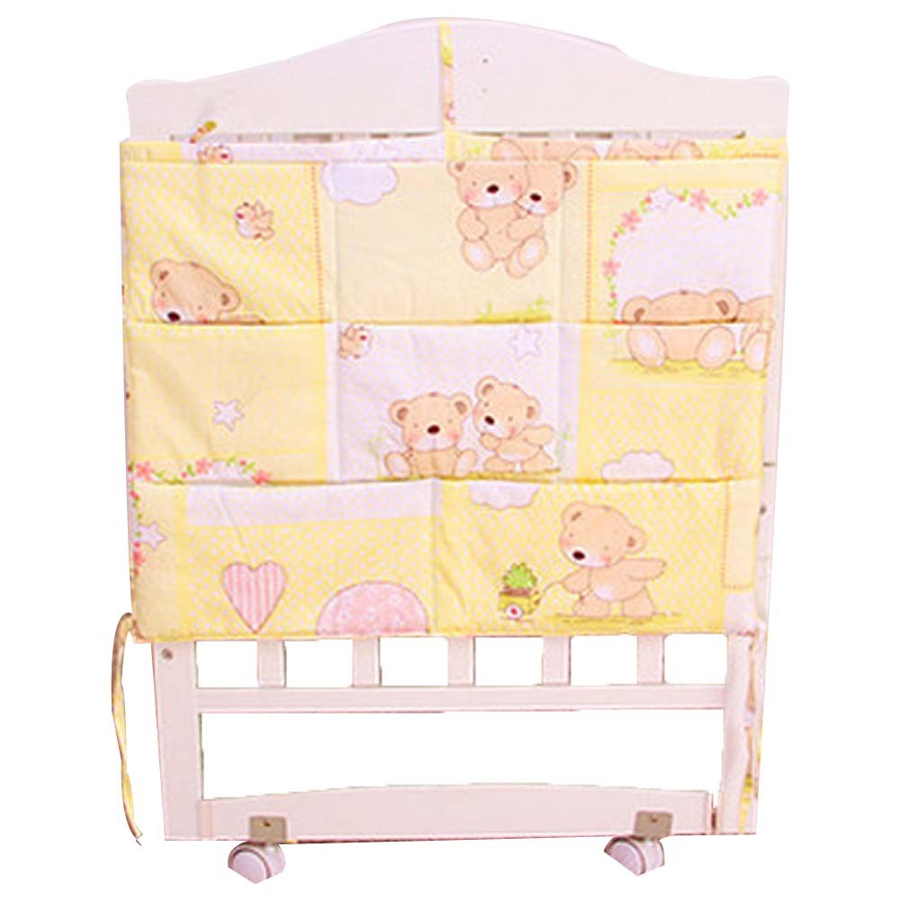 Cartoon Bear Baby Bedside Infant Multilayer Pouch Diaper Bag Storage Bag
