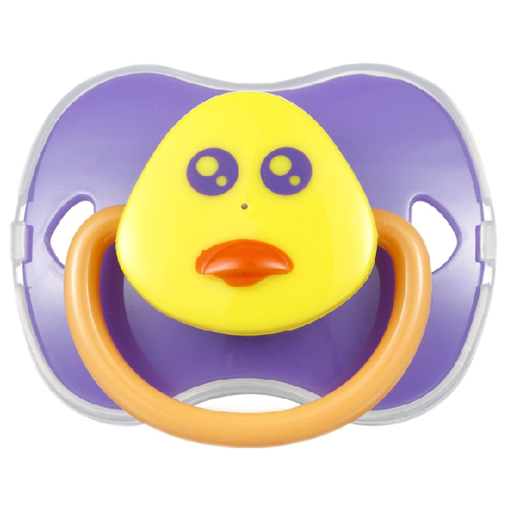 Lovely DUCK Baby Pacifier Infant Silicone Newborn Nipple  Purple