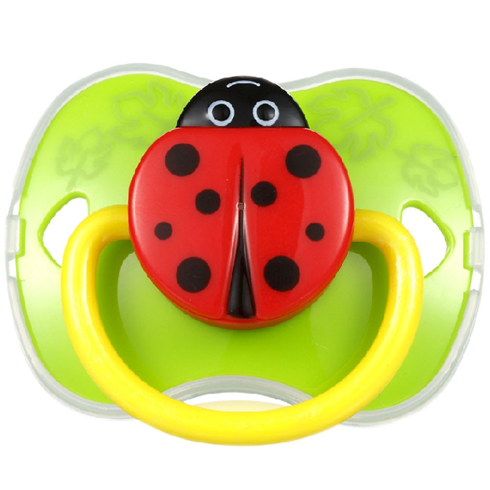 Lovely Ladybird Baby Pacifier Infant Silicone Newborn Nipple  GREEN