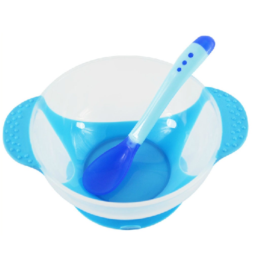 Temperature Sensing Color-changing Spoon And Bowl(Blue)