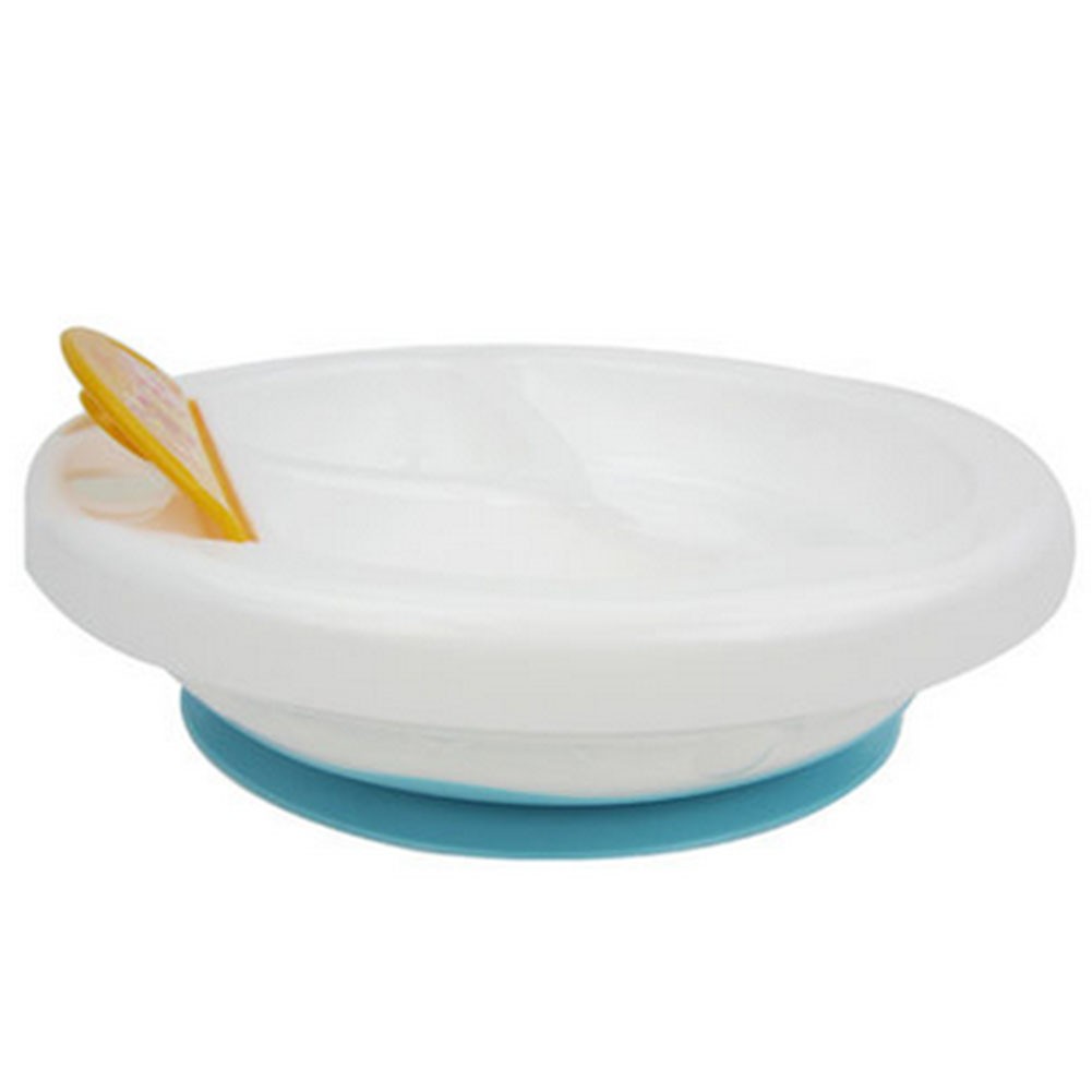 Baby Pouring Water For Warm Serving Separated Area Bowl(Blue)