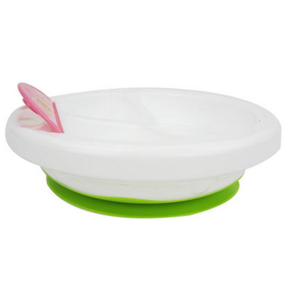 Baby Pouring Water For Warm Serving Separated Area Bowl(Green)