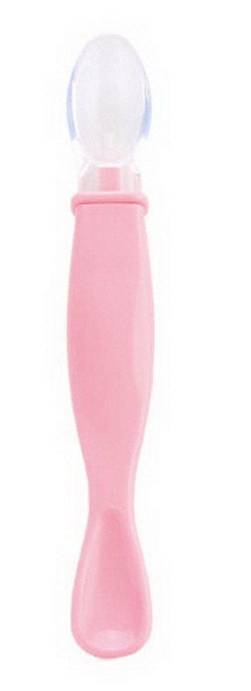 BEST Baby Feeding Spoons Children's Tableware Silicon Spoon(Pink)