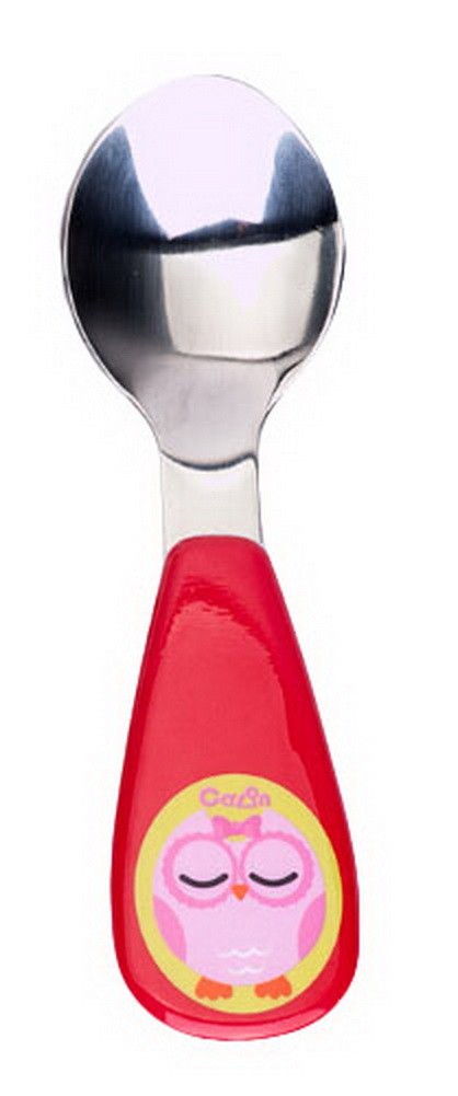 BEST Baby Feeding Spoons Children's Tableware Stainless Steel Spoon(Red Owl)