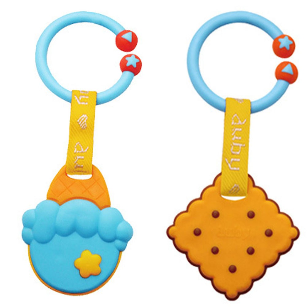 Toddler Relieving Teether Newborn Infant Training Soft Teeting ICE CREAM&BISCUIT