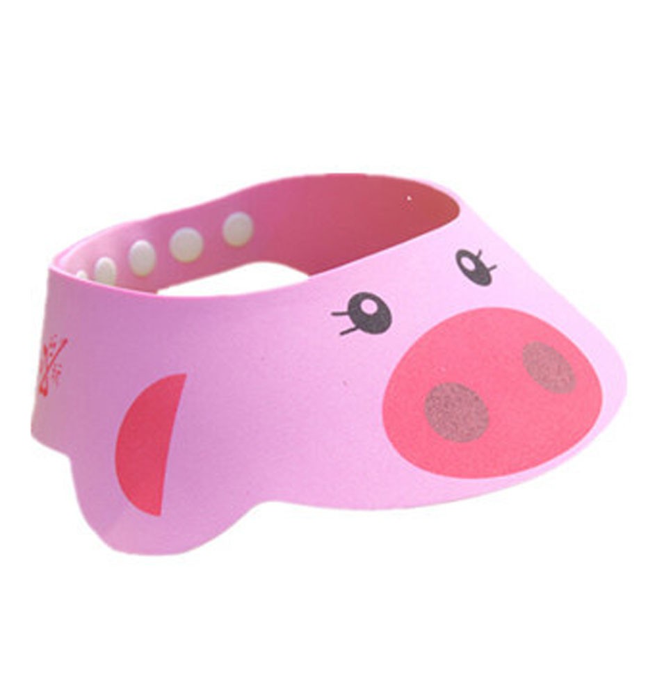 The Creative Cartoon Children's Bath Cap / Shower Hat Can be Adjusted Pig