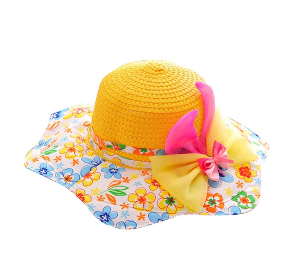 Use For Summer Sun-resistant Comfy Ventilate Beach Cap/Kid Cap(Yellow)