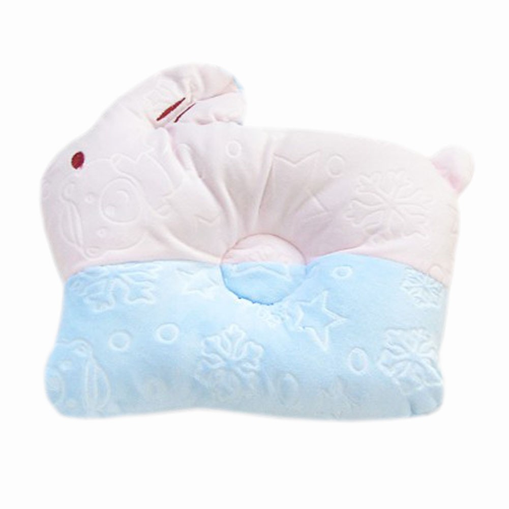 PANDA SUPERSTORE Rabbit Toddle Protective Flat Head Baby Anti-roll Infant Head Support Pillow