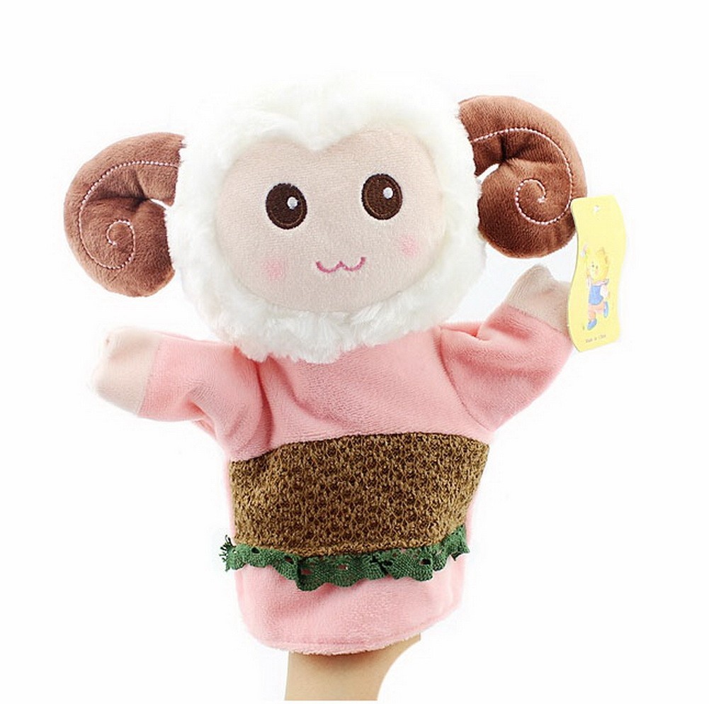 Cartoon hand puppet preschool educational toys for Toddler(Sheep in Pink)