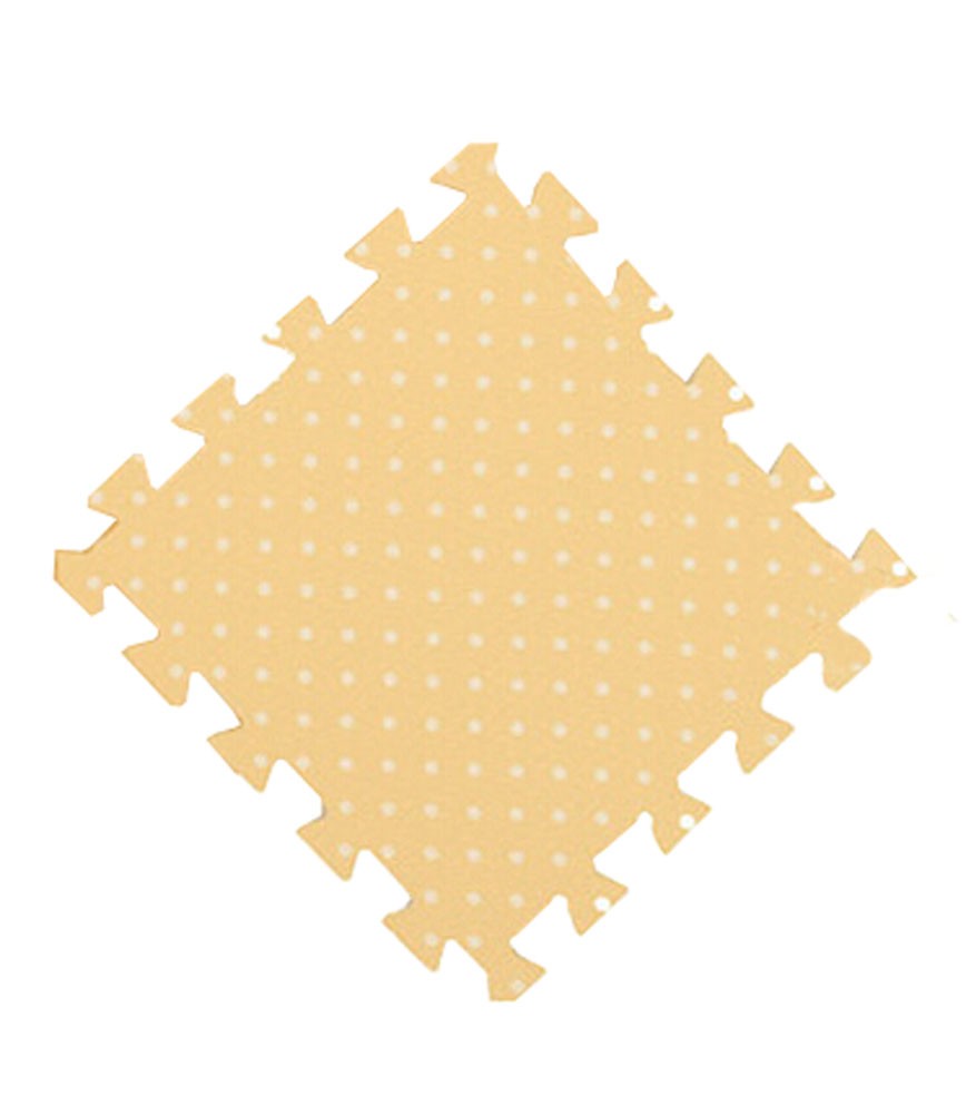 Interlocking Foam Mats EVA Foam Floor Mats (4 Tiles) Yellow Dot