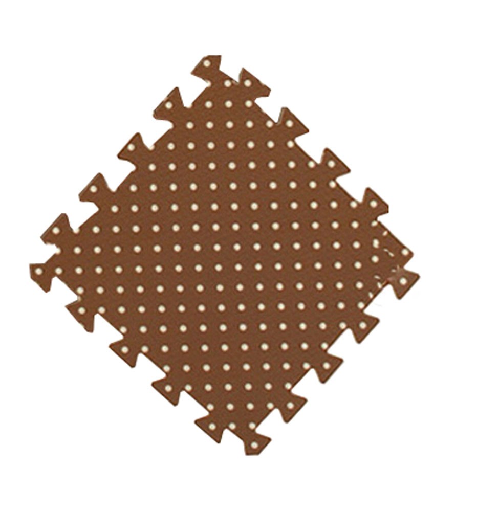 Interlocking Foam Mats EVA Foam Floor Mats (4 Tiles) Brown Dot