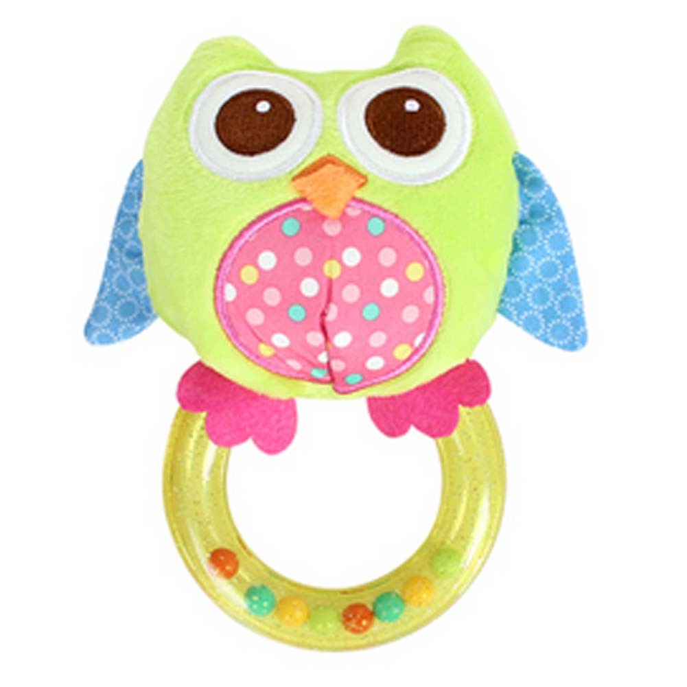 Rotatable Animal Cartoon Owl Plush Baby Infant Baby Toys Rattles