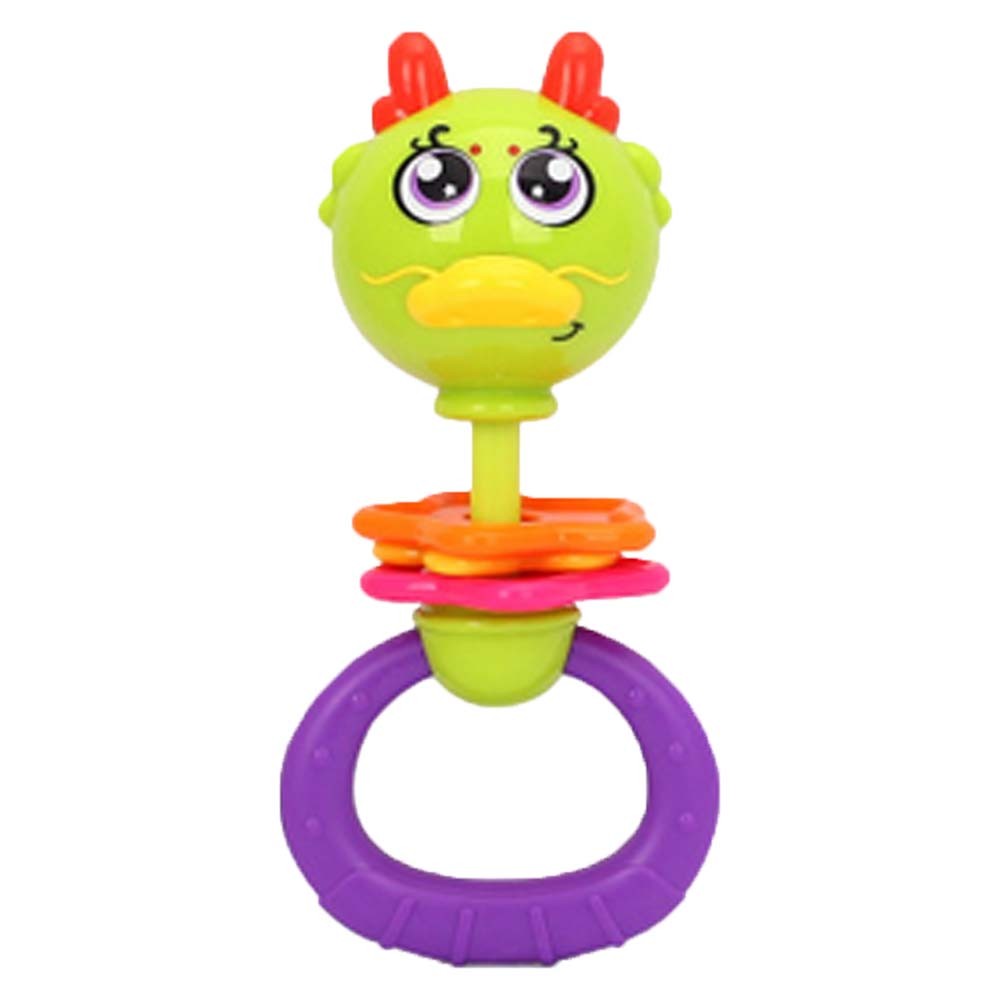 2 Pcs Creative Dragon Cartoon Baby Toys Plastic Rattles Hand Bell