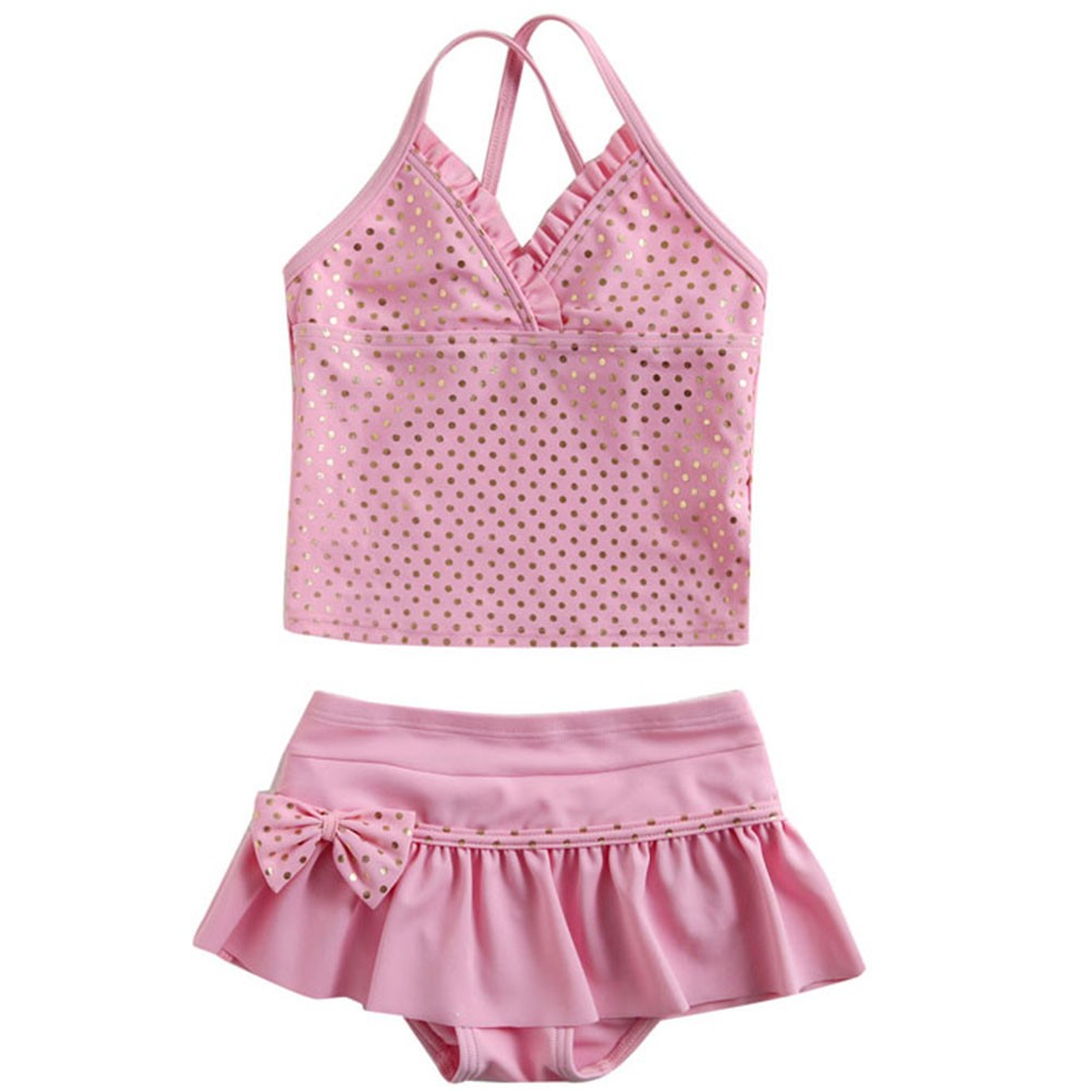 Cute Baby Girls Beach Suit Lovely Shining Swimsuit 1-2 Years Old(80-90cm)