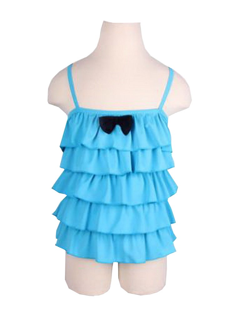 Beautiful Baby Girl Swimsuit Lovely Siamesed High Quality Swimsuit Blue 2~3Y
