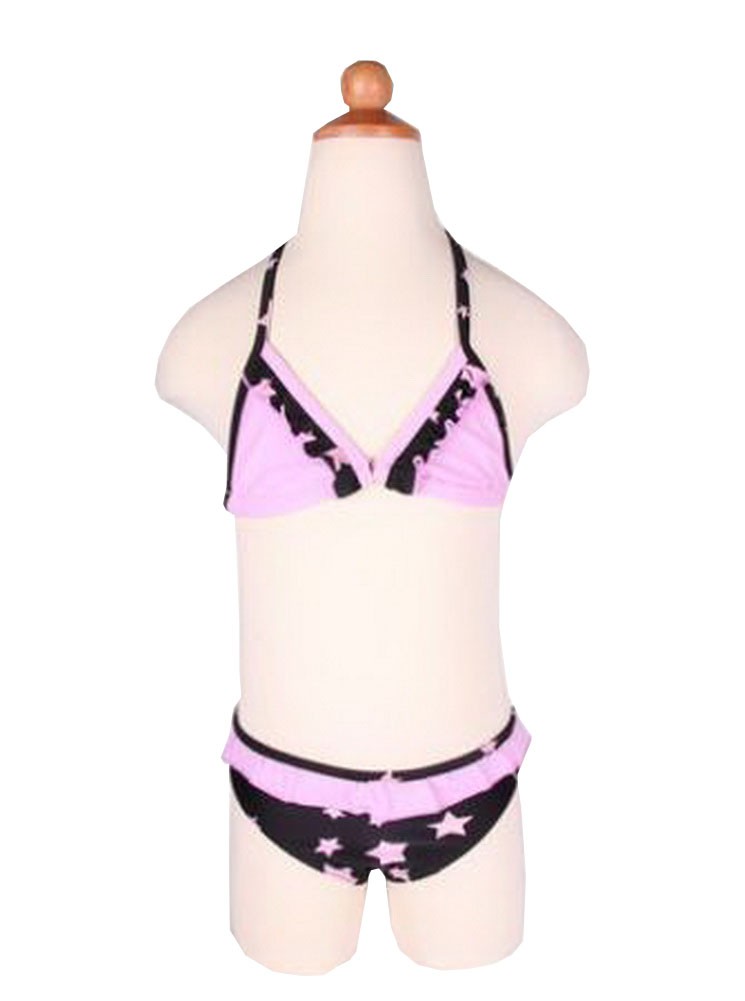 Beautiful Baby Girl Swimsuit Lovely Bikini Toddler Swimsuit Purple (1~3Y)