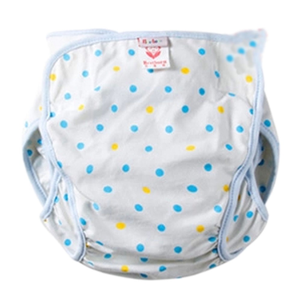 Washable Waterproof Baby Toddlers Pant Newborn Infant Reusable Diaper Blue Spots