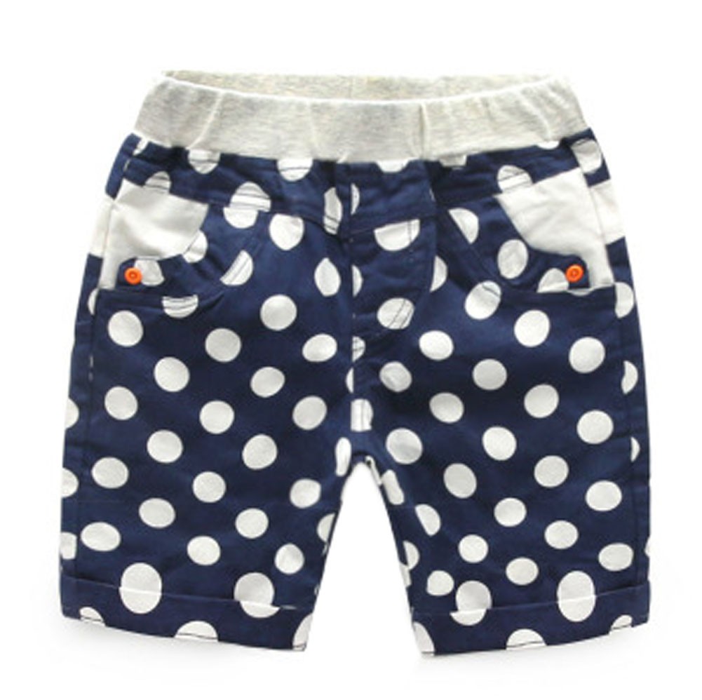 New Style Children's Wild Casual Pants Wave Point Pattern Age 2-5