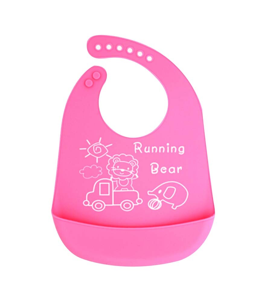 (Lion & Elephant)Cartoon Waterproof Comfortable Baby Bib/Pinafore For Baby,Pink