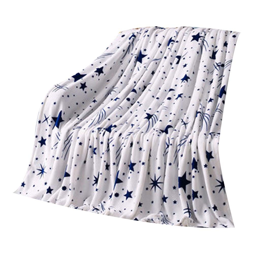 White Star Summer Children Air Conditioning Blanket Towel Coral Carpet