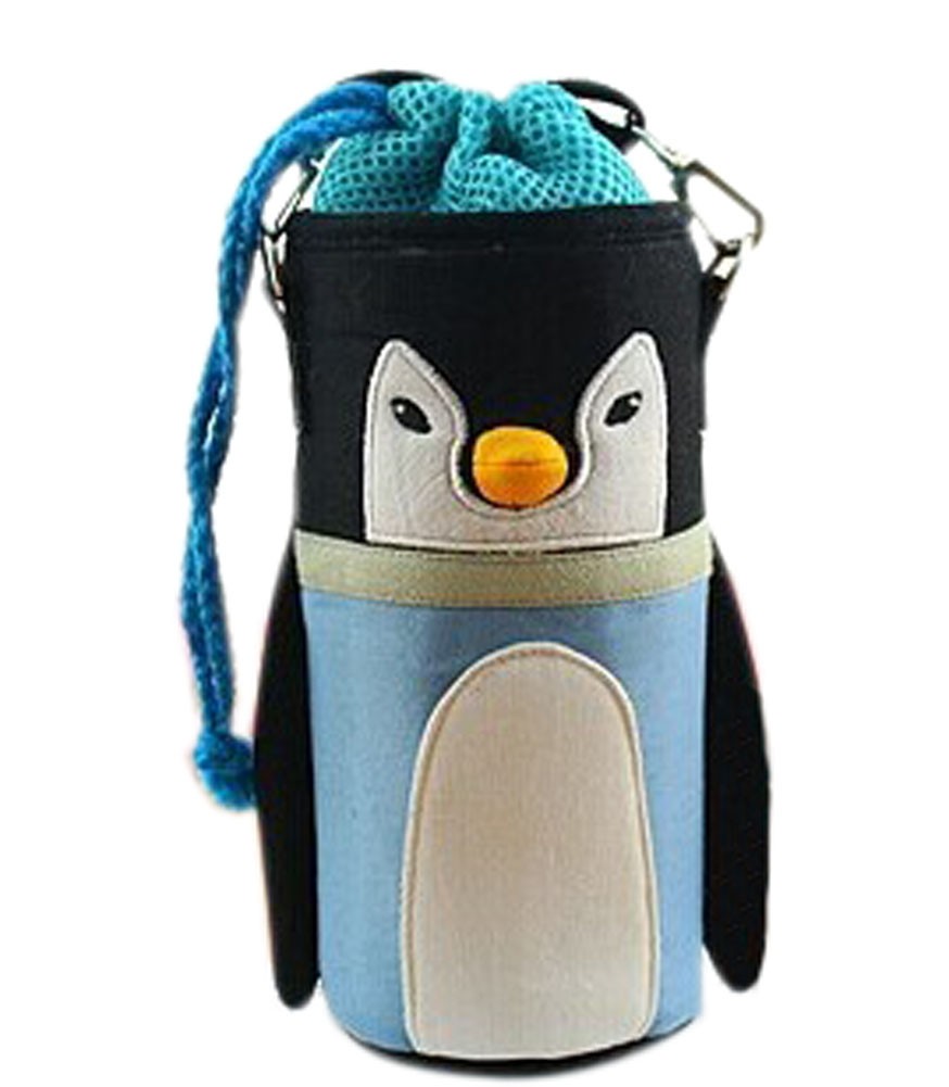 Lovely Baby Bottle Messenger Bag/Keep Warm (22*9*9CM),Blue Penguin