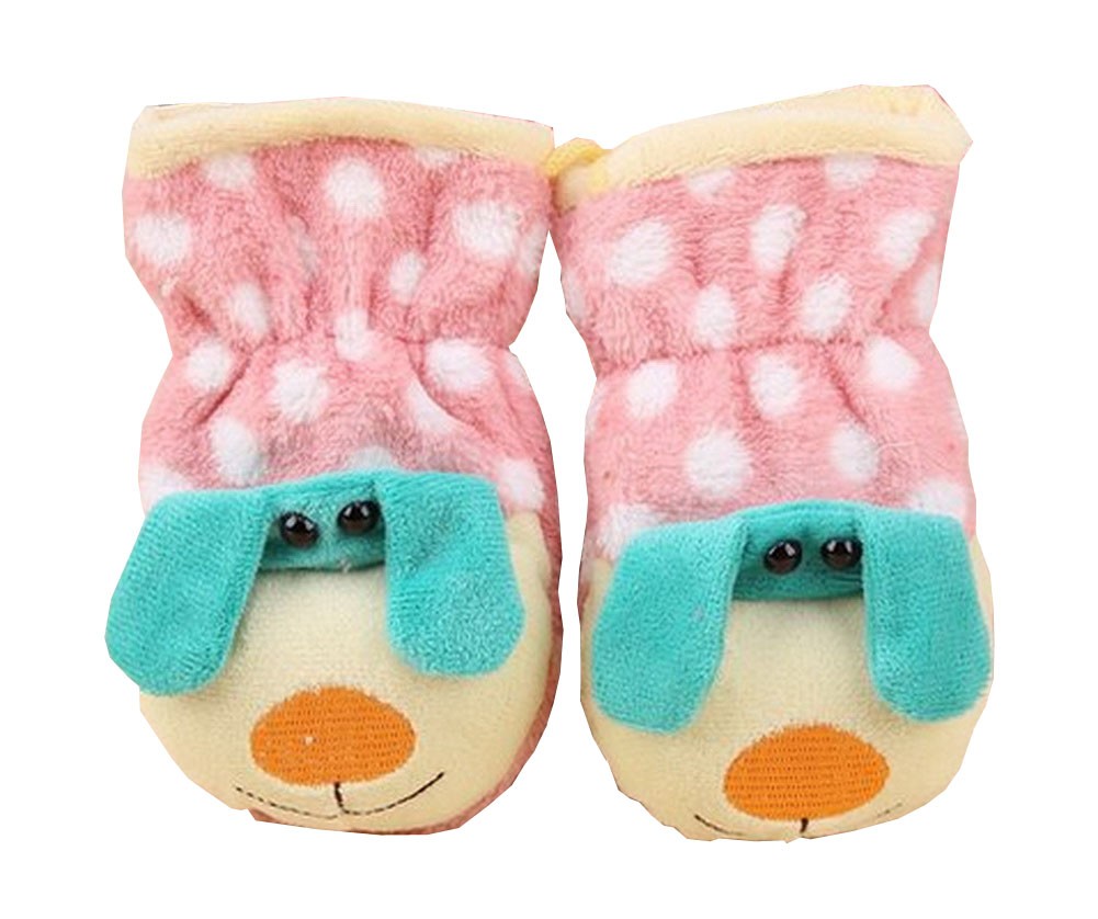 Durable Lovely Warm Gloves Useful Cute Winter Baby Mittens 15*9CM Multicolor