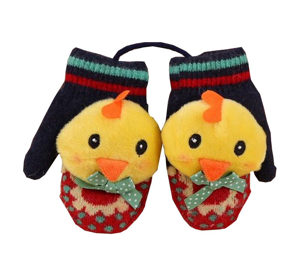 Durable Lovely Warm Gloves Useful Cute Winter Baby Mittens 12*6CM Multicolor