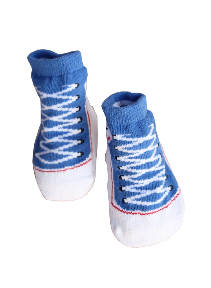 Toddler Non-Slip Infant Socks /Baby Stockings/ Newborn Infant Shoes Blue